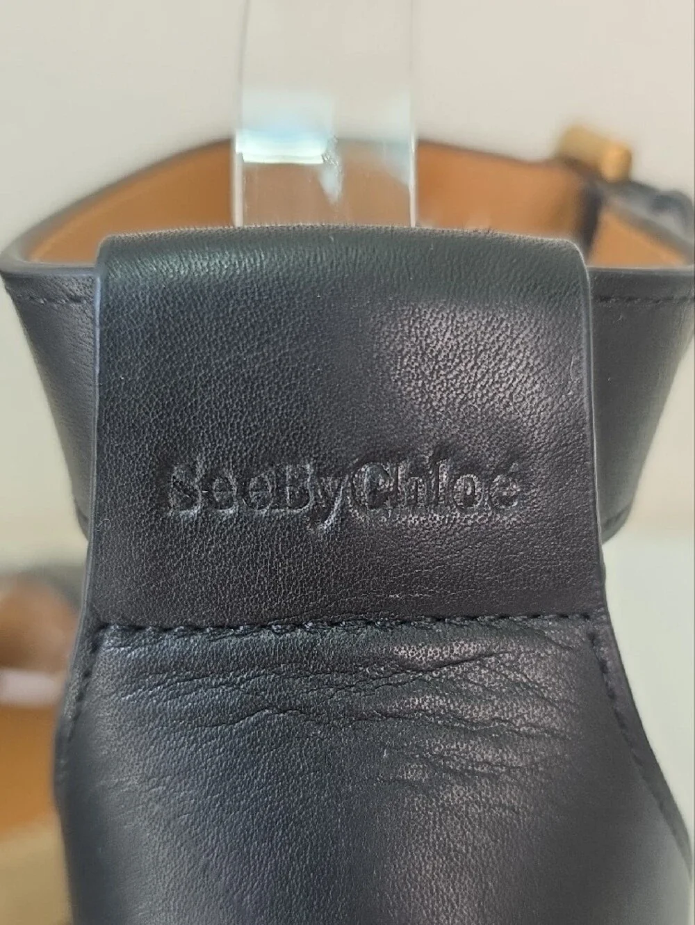 SeeBy Chloe Black Espadrille Wedge Sandals with Ankle Strap.  Size 38.  Dust Bag